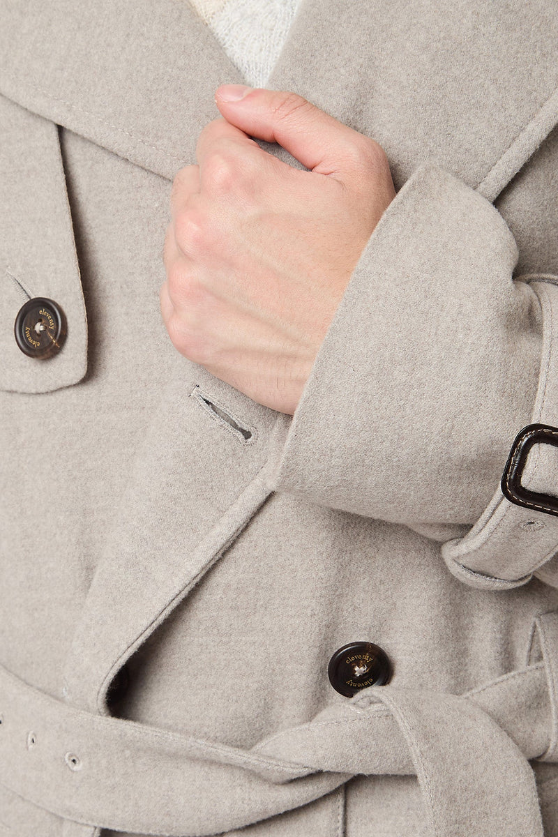 DOUBLE-BREASTED COAT WITH BELT