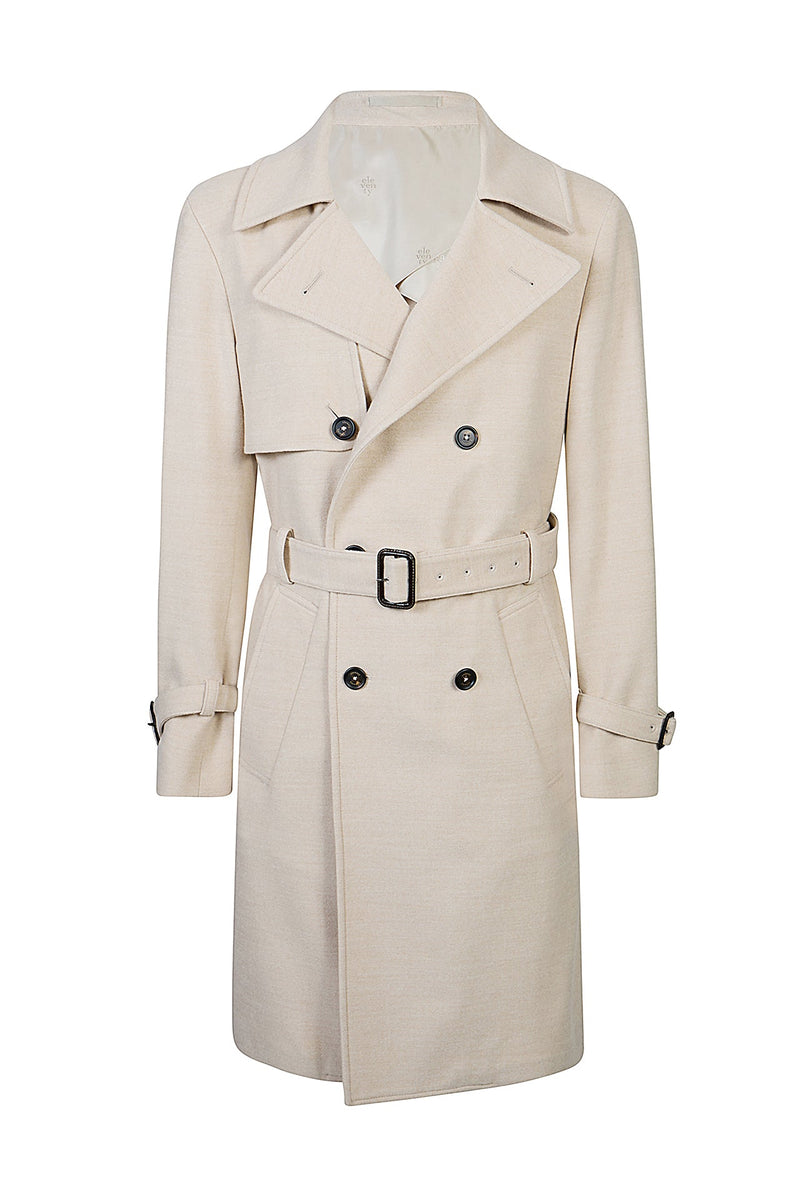 DOUBLE-BREASTED COAT WITH BELT