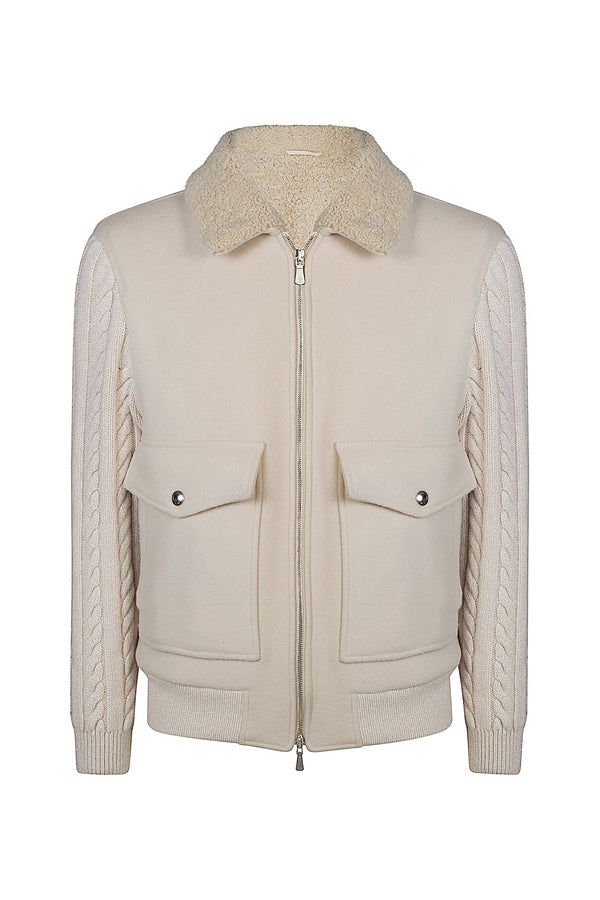 JACKET WITH SHEARLING LINING