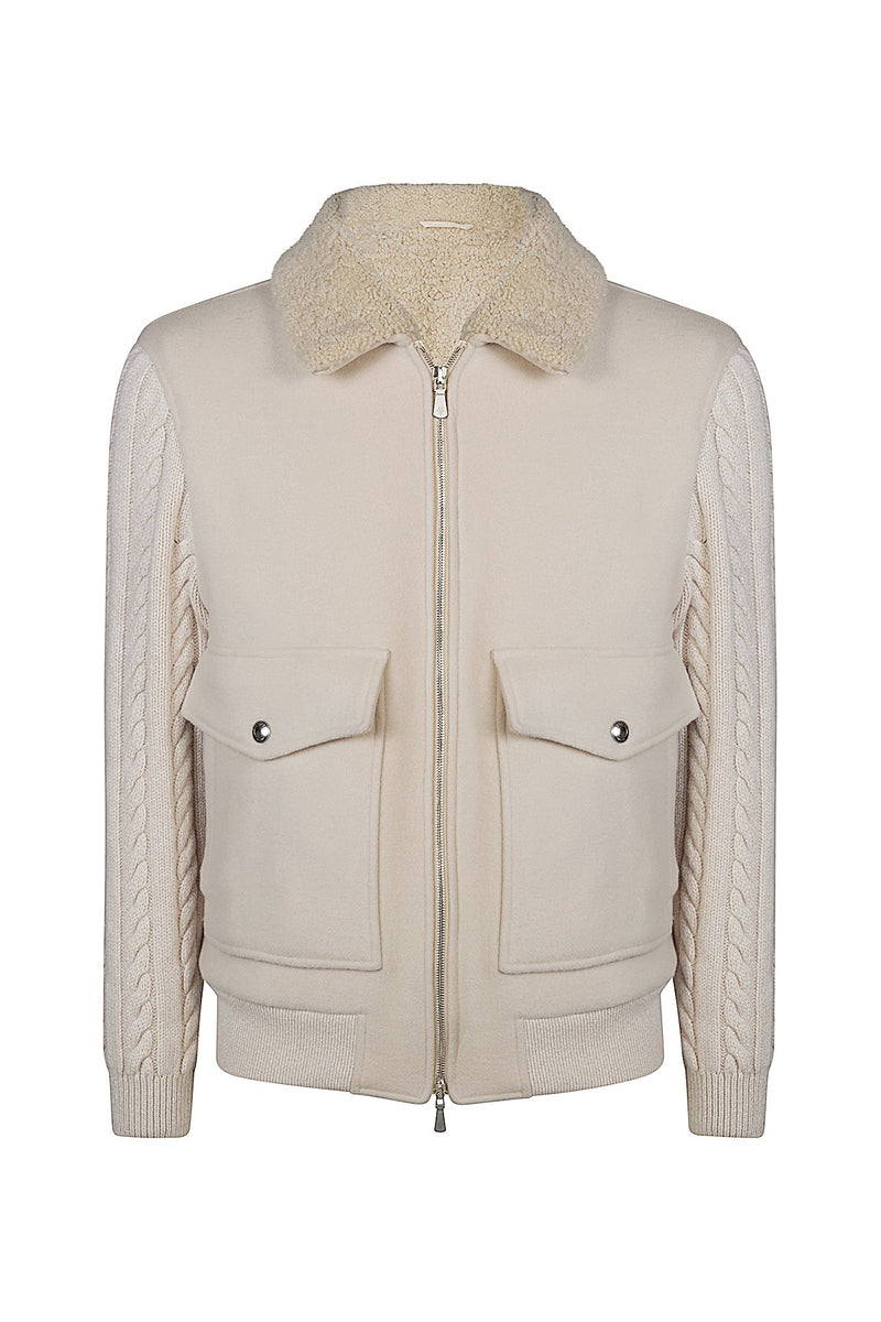 JACKET WITH SHEARLING LINING