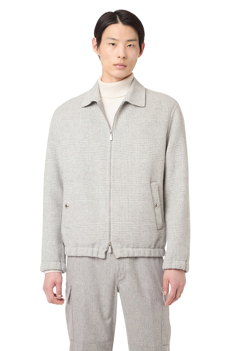 FULL ZIP BOMBER JACKET WITH SHIRT COLLAR