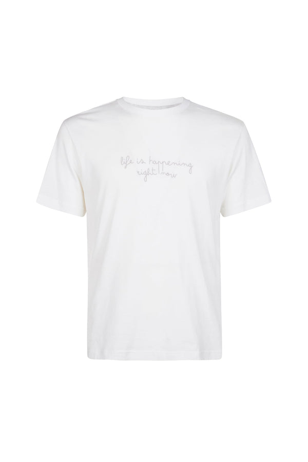 CREW NECK T-SHIRT WITH EMBROIDERY