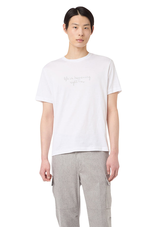 CREW NECK T-SHIRT WITH EMBROIDERY