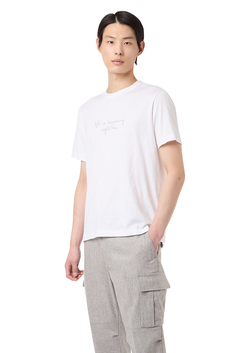 CREW NECK T-SHIRT WITH EMBROIDERY