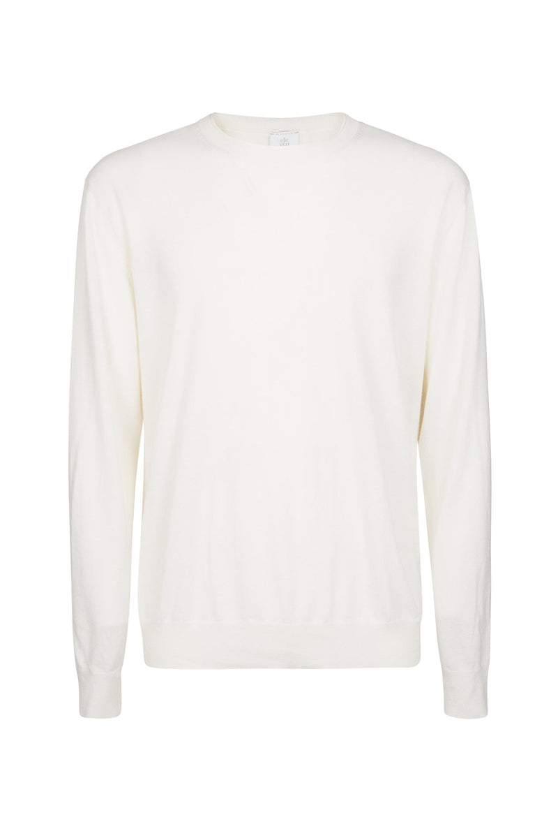 CREW NECK DOUBLE COLLAR SWEATER