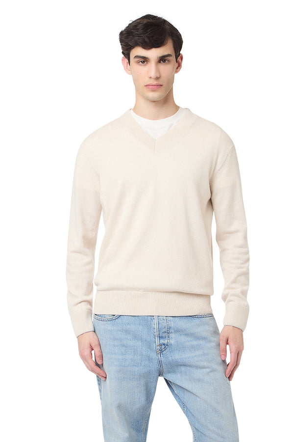 V-NECK SWEATER ML TIPPING