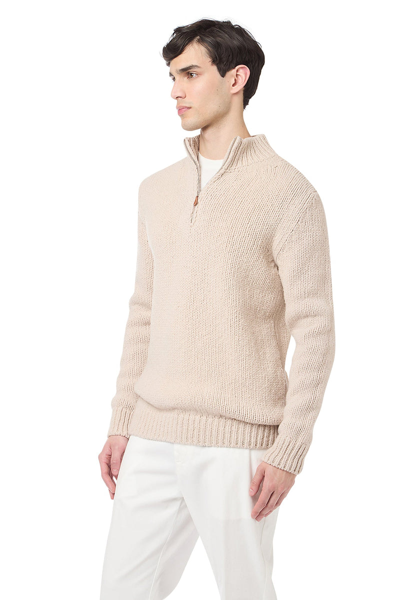 HALF ZIP SWEATER