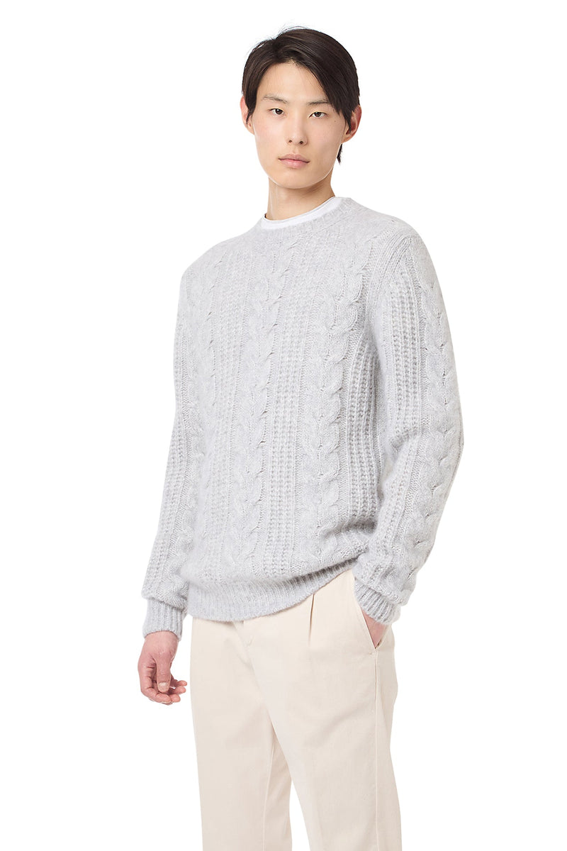 CREW NECK BRAID SWEATER