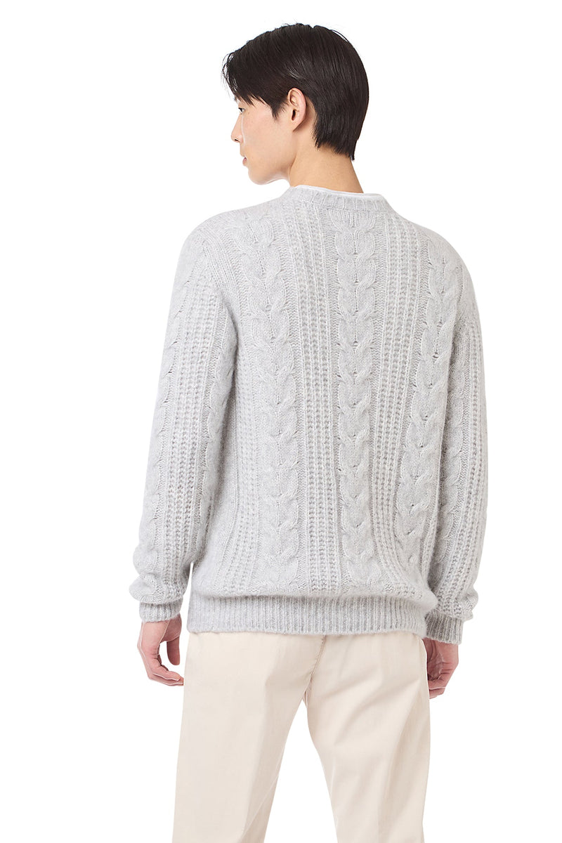 CREW NECK BRAID SWEATER