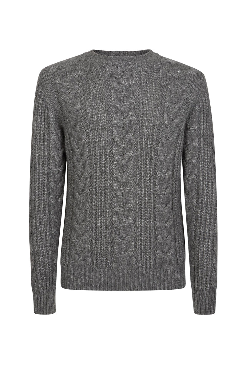 CREW NECK BRAID SWEATER