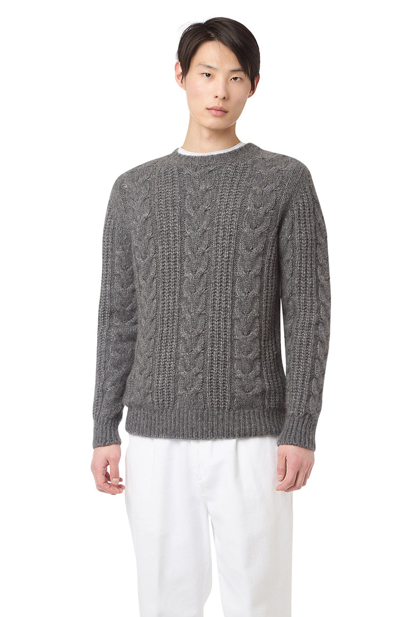 CREW NECK BRAID SWEATER