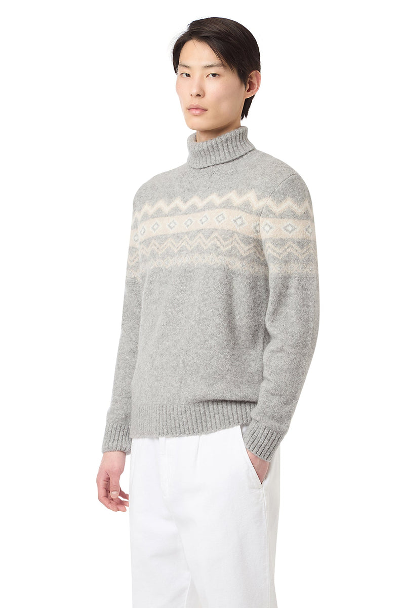 JACQUARD TURTLENECK SWEATER