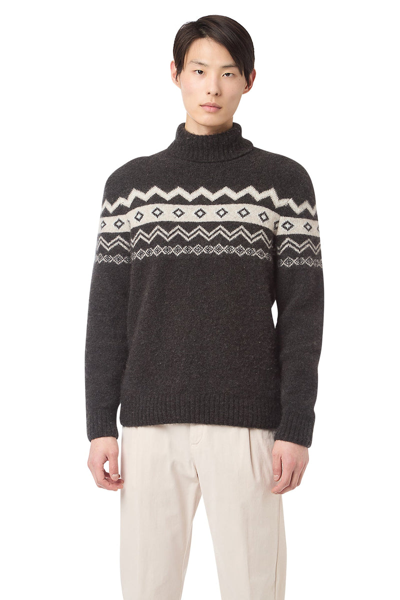 JACQUARD TURTLENECK SWEATER