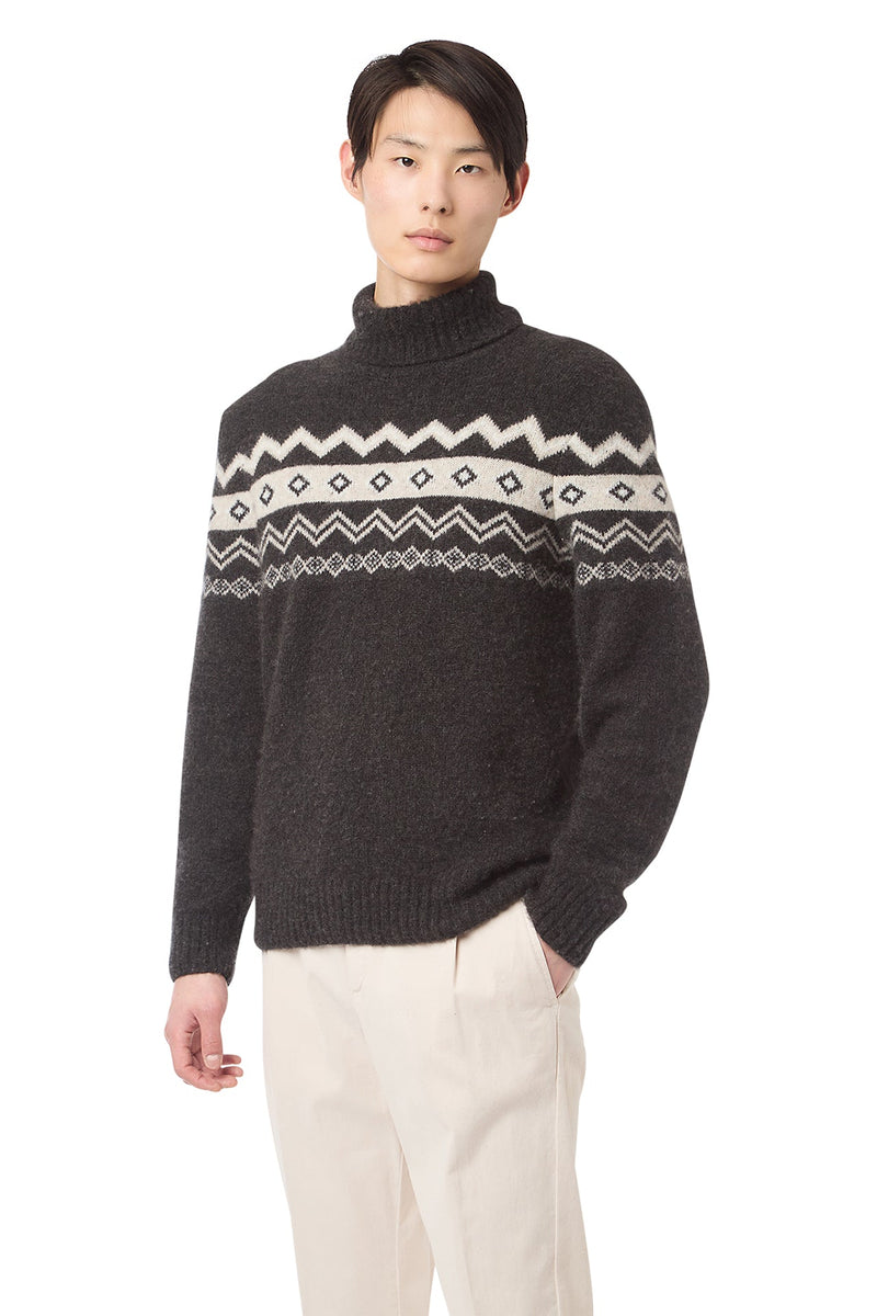 JACQUARD TURTLENECK SWEATER