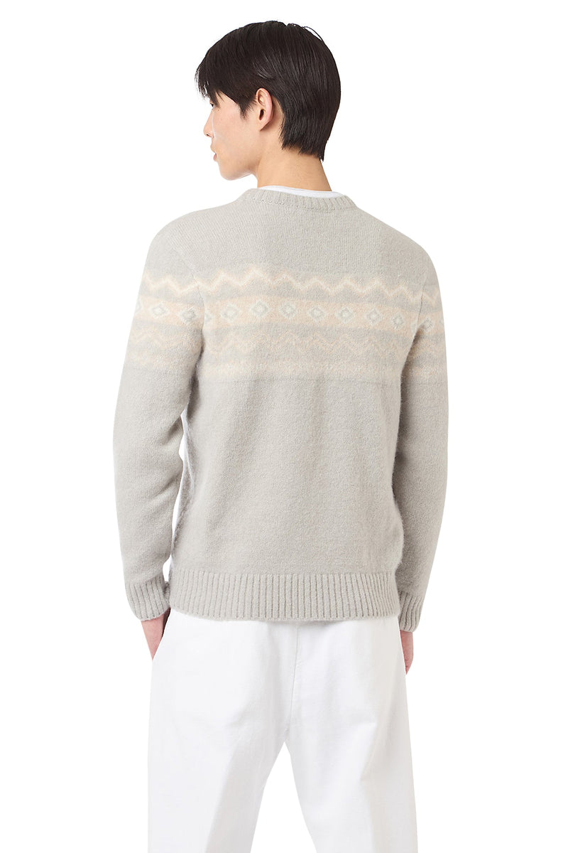 JACQUARD CREW NECK SWEATER