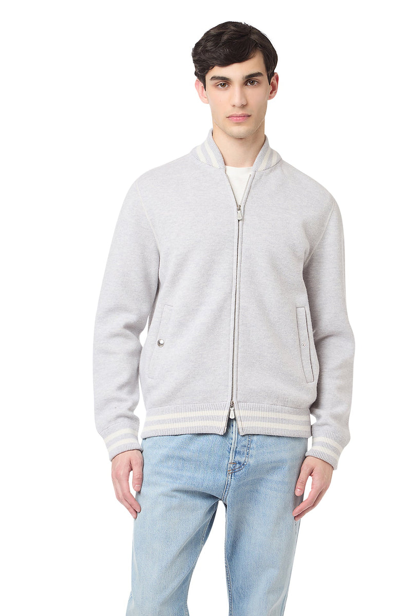 FULL ZIP WOOL BOMBER