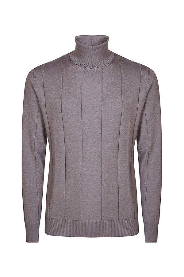 FLAT RIBBED TURTLENECK SWEATER