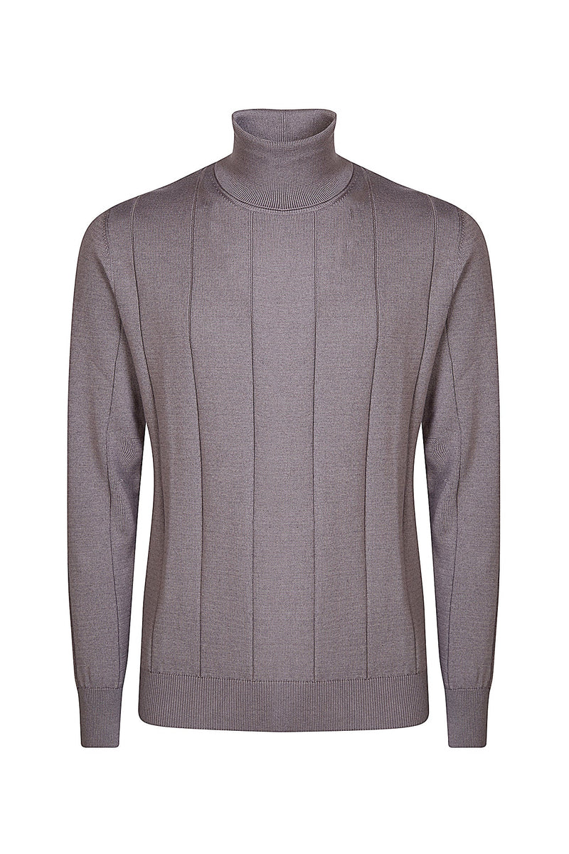 FLAT RIBBED TURTLENECK SWEATER