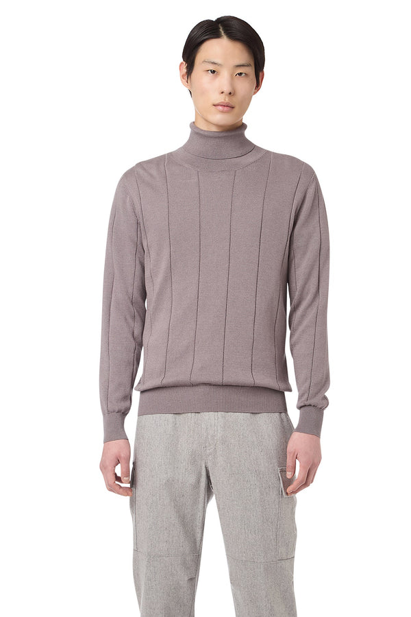 FLAT RIBBED TURTLENECK SWEATER