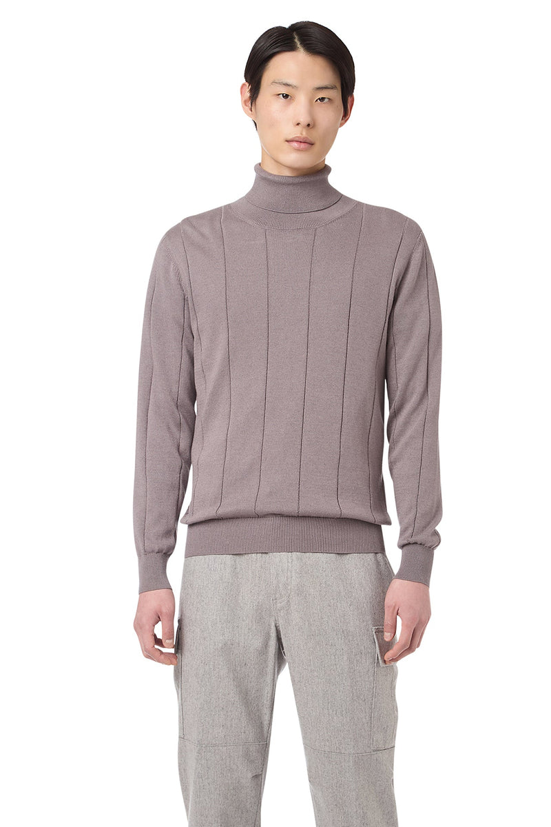 FLAT RIBBED TURTLENECK SWEATER