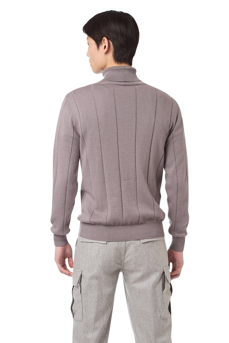 FLAT RIBBED TURTLENECK SWEATER