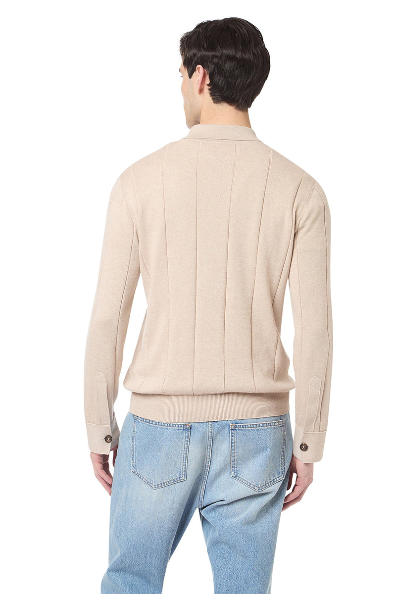 COTTON CASHMERE KNITTED POLO