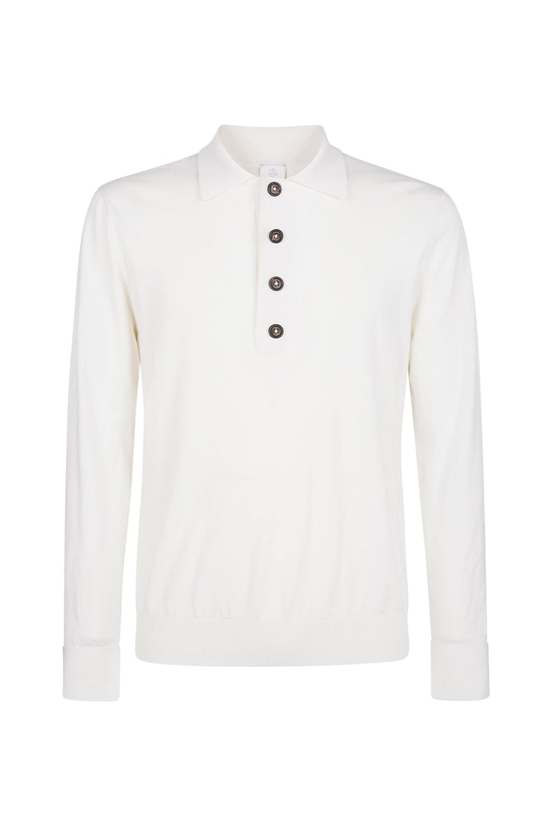 COTTON CASHMERE KNITTED POLO