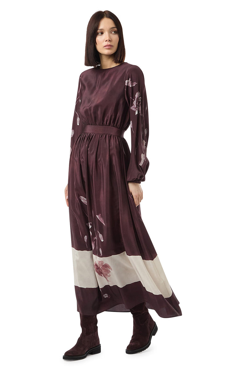 PRINTED LONG SLEEVE DRESS