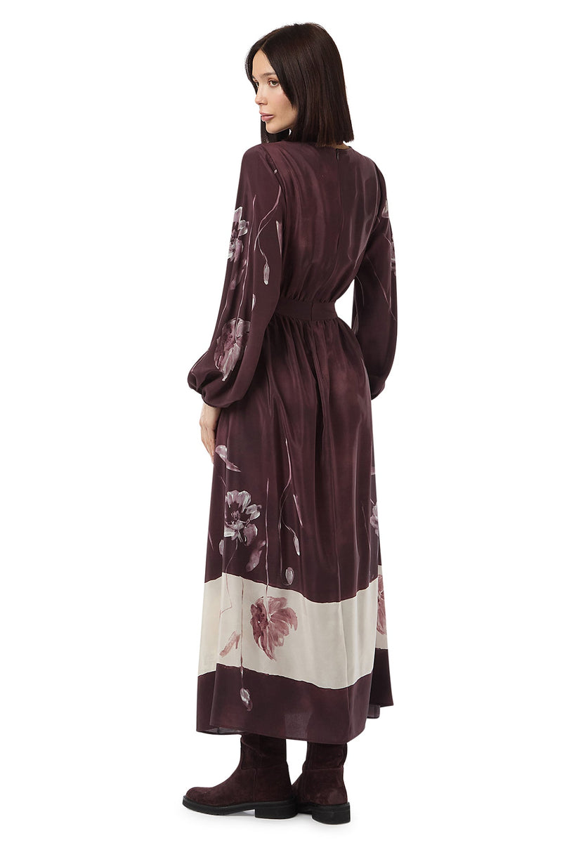 PRINTED LONG SLEEVE DRESS