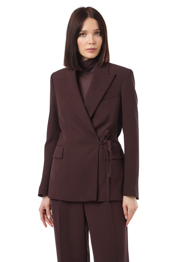 DOUBLE-BREASTED JACKET WITH LACE