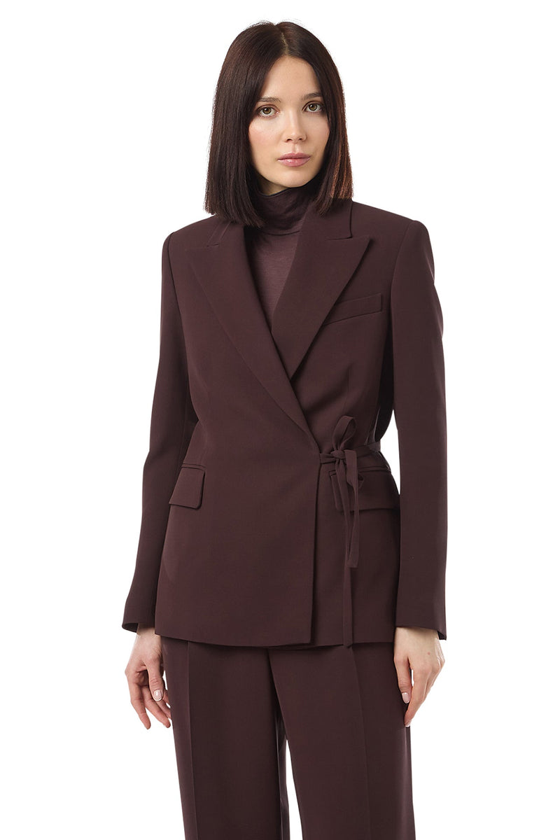 DOUBLE-BREASTED JACKET WITH LACE