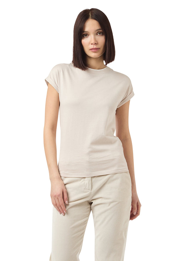 CREW NECK T-SHIRT WITH GROOVE