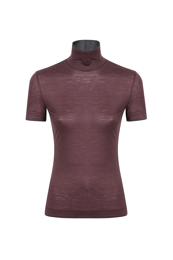 SHORT-SLEEVED TURTLENECK T-SHIRT
