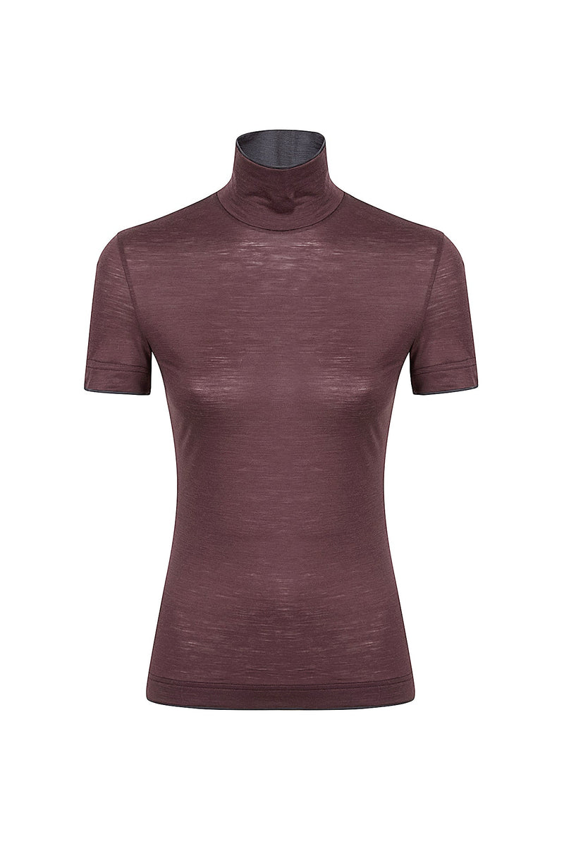 SHORT-SLEEVED TURTLENECK T-SHIRT