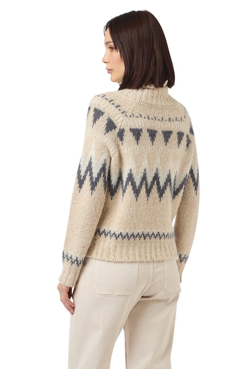 Jacquard Turtleneck Sweater