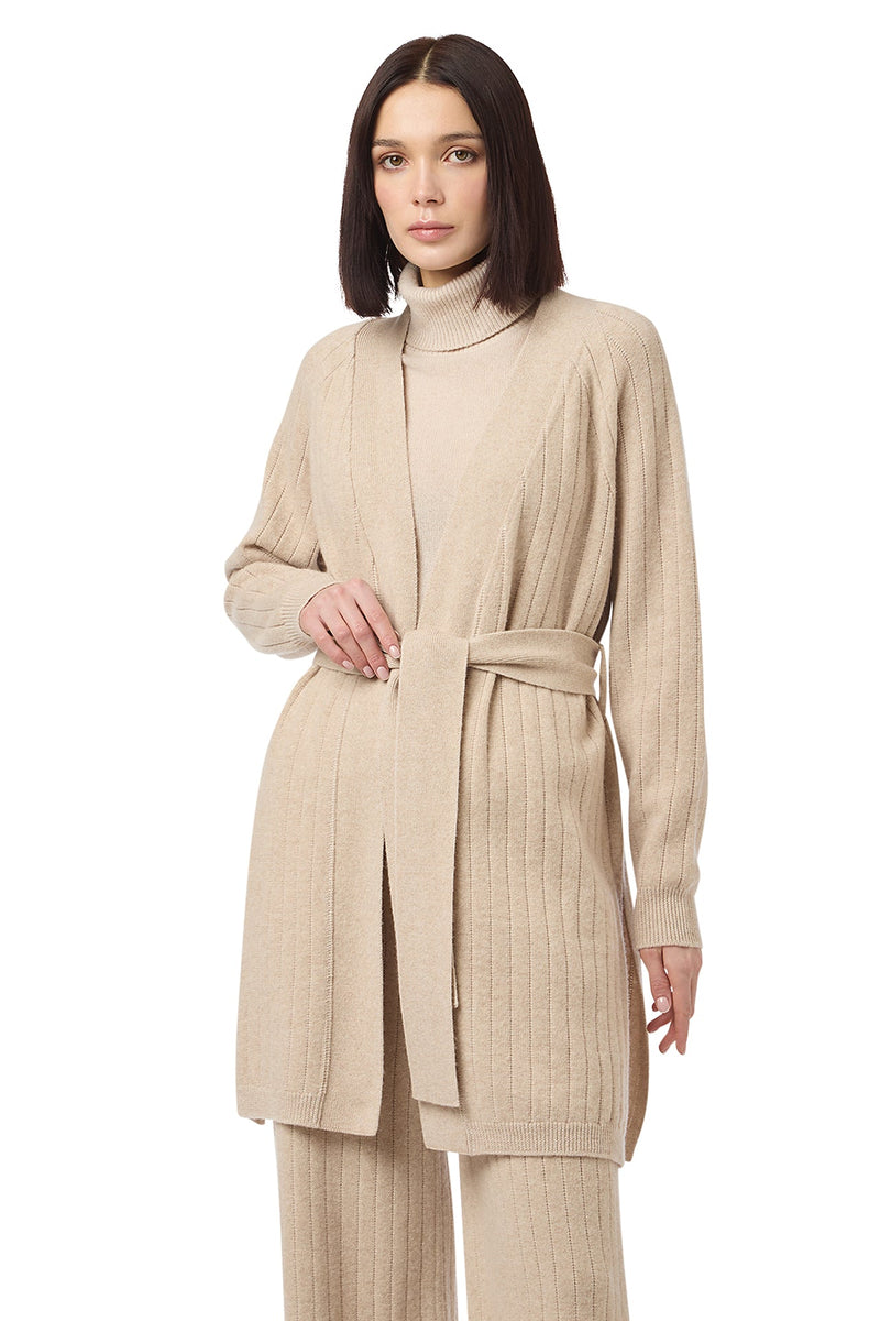 RIBBED KNIT CARDIGAN