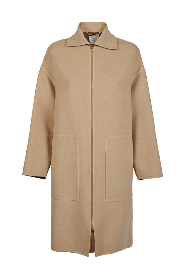 LONG ZIPPED COAT