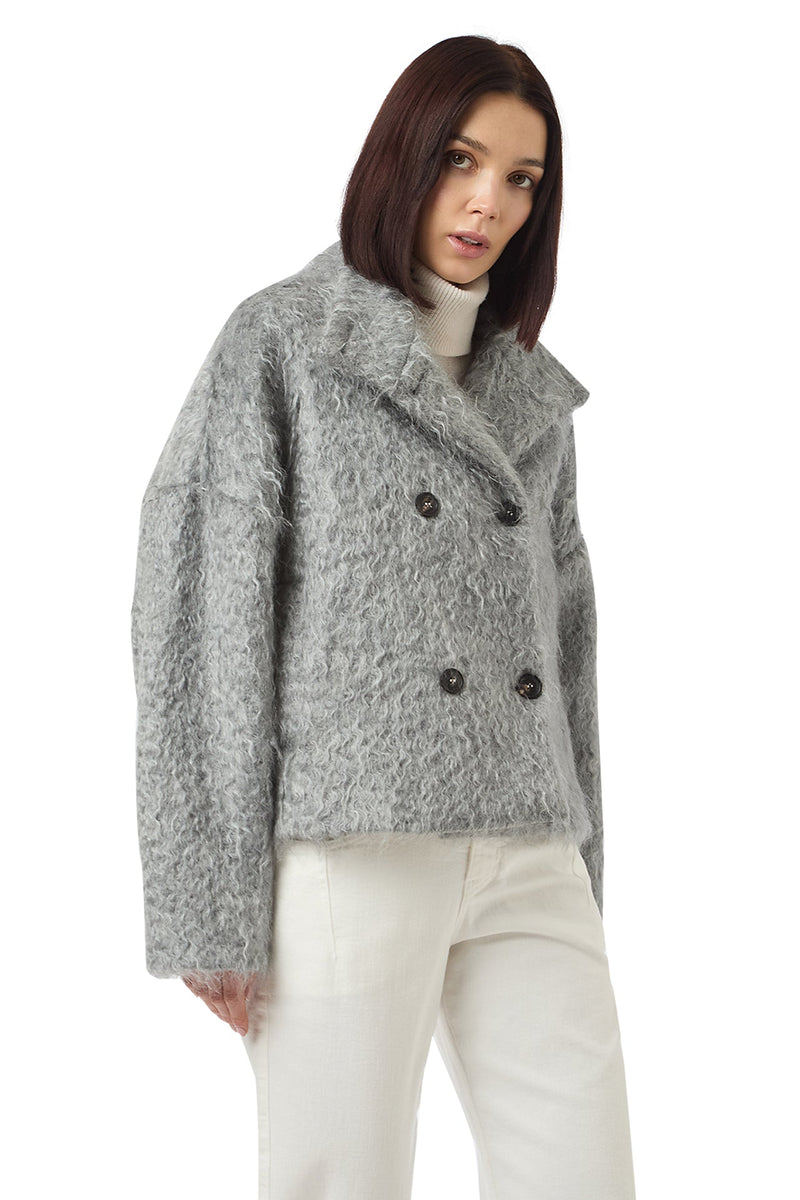 SHORT DOUBLE-BREASTED COAT