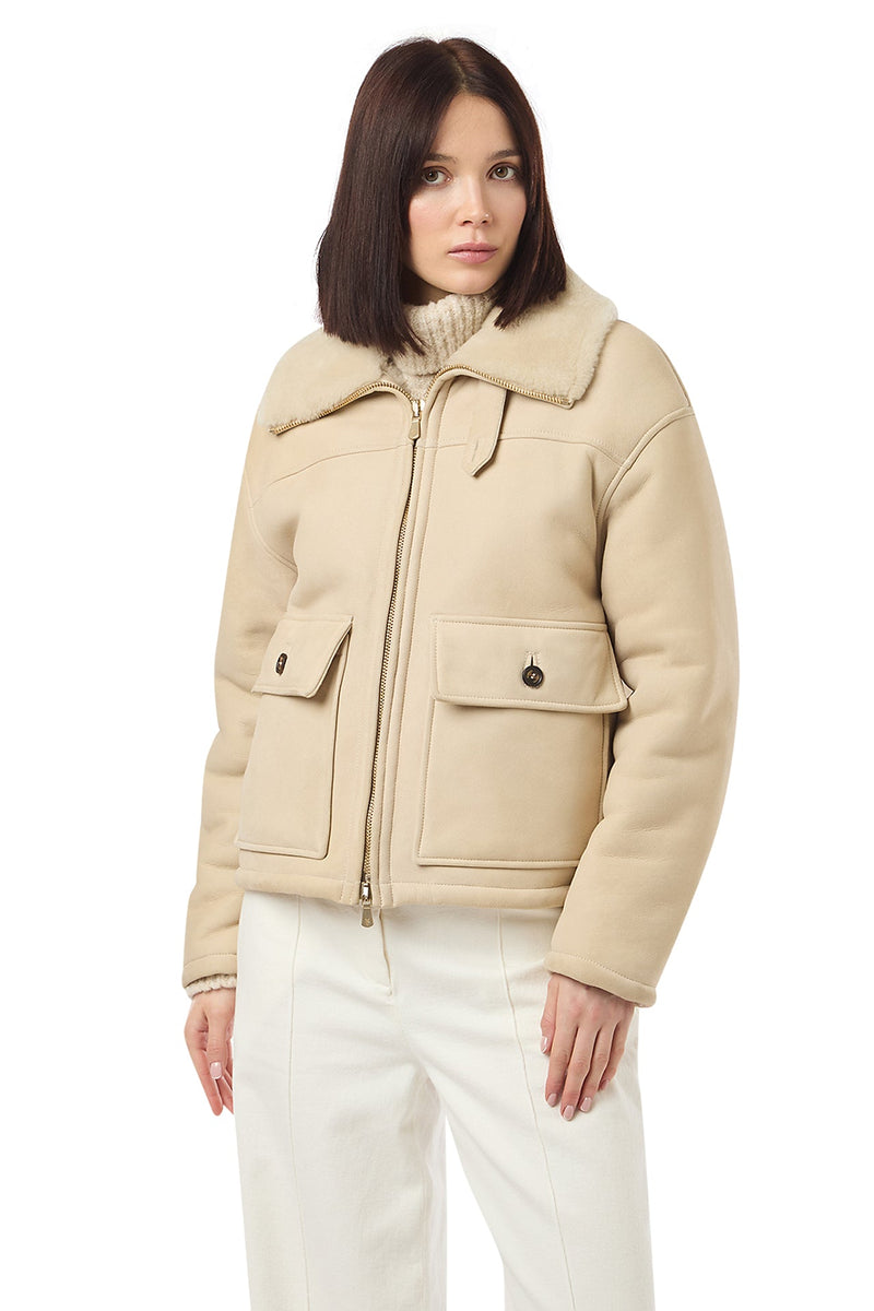 SHEARLING AVIATOR JACKET
