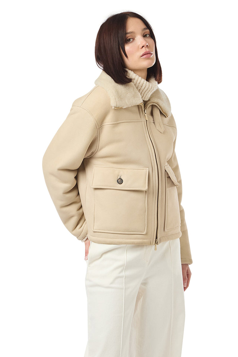 SHEARLING AVIATOR JACKET