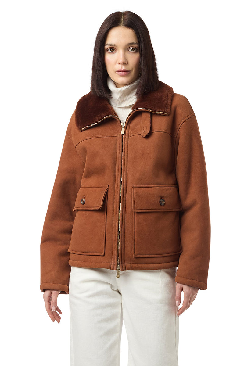 SHEARLING AVIATOR JACKET