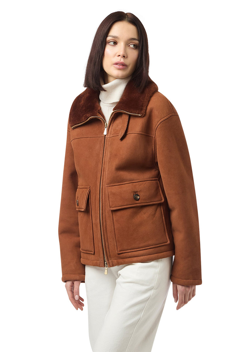SHEARLING AVIATOR JACKET