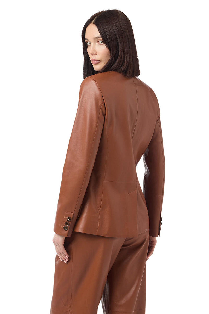 SINGLE-BREASTED LEATHER JACKET