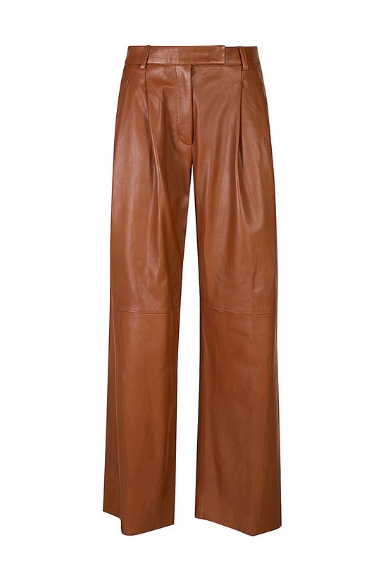 LEATHER TROUSERS WITH PENCES