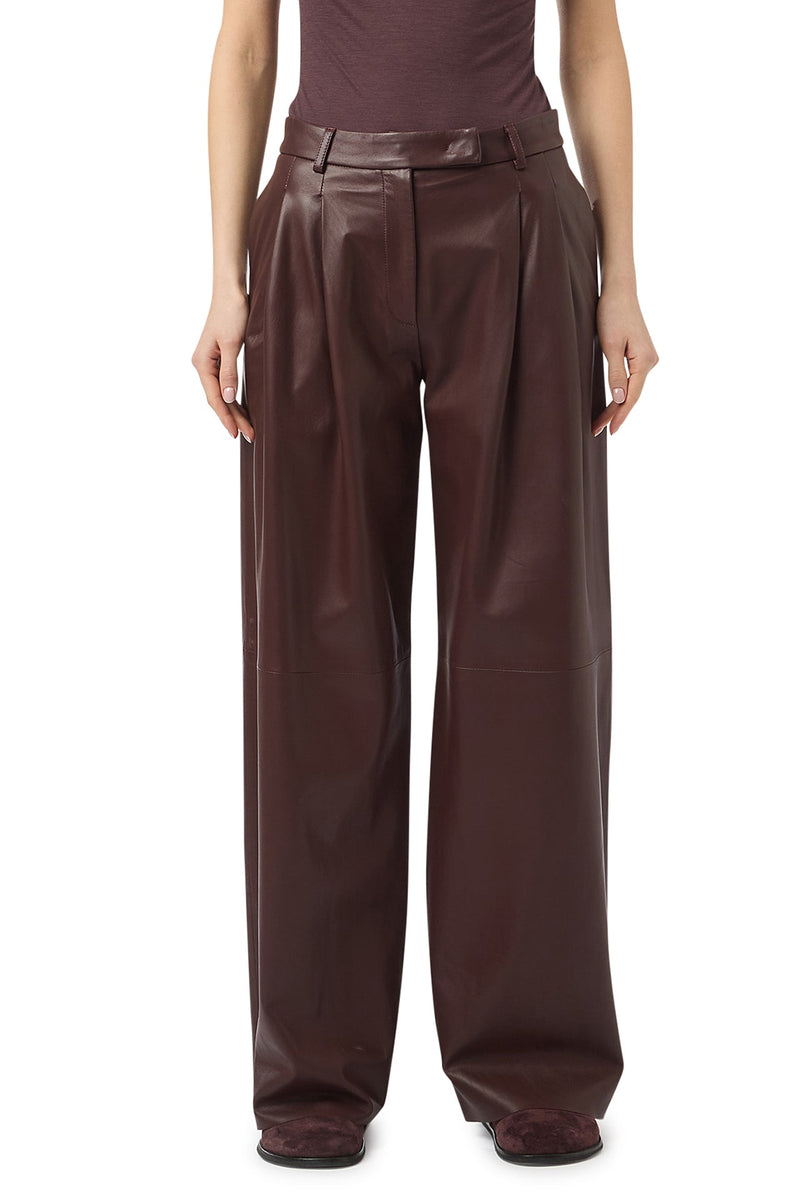 LEATHER TROUSERS WITH PENCES