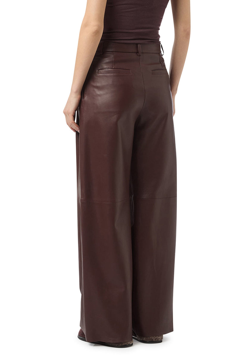 LEATHER TROUSERS WITH PENCES