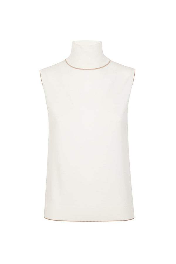 TIPPING SLEEVELESS SWEATER
