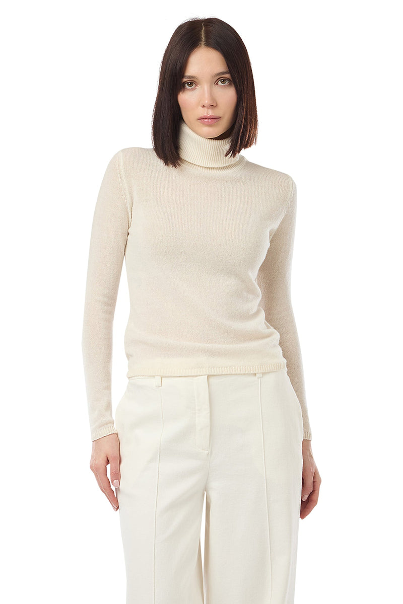GAUZE TURTLENECK SWEATER