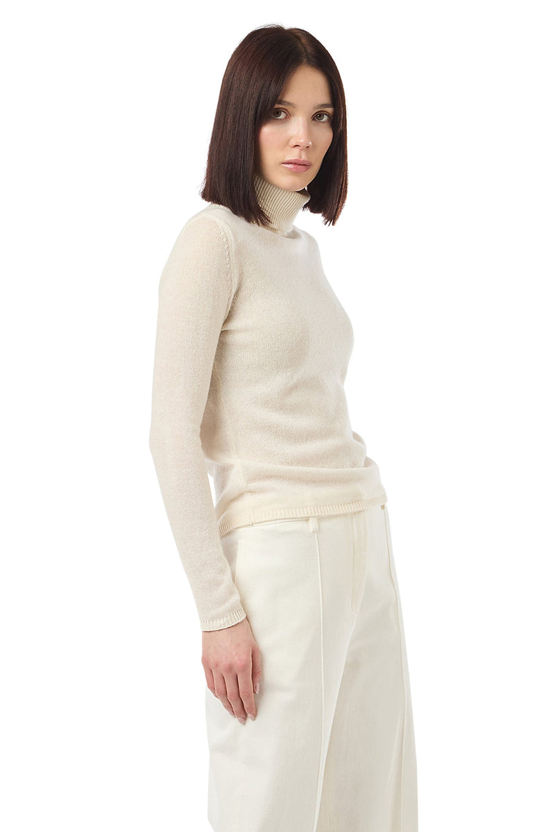 GAUZE TURTLENECK SWEATER