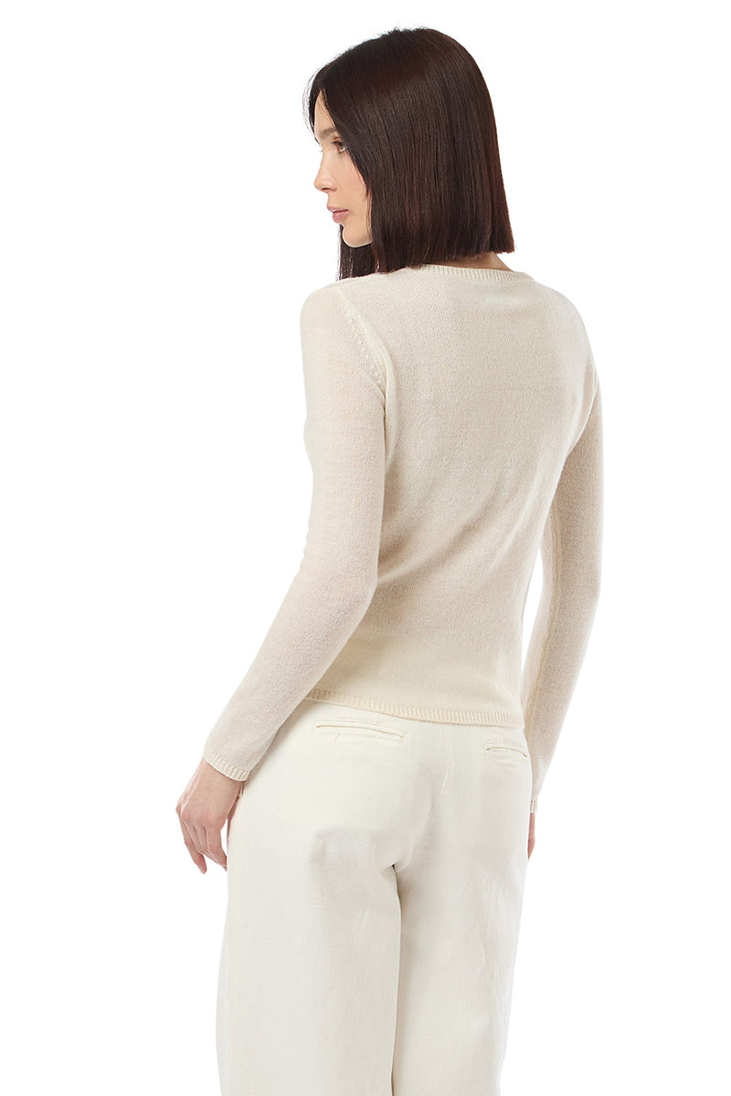 CREW NECK GAUZE SWEATER